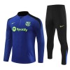 Barcelona Training Sweatshirts Quarter-zip 2024-25 Blaue Für Kinder